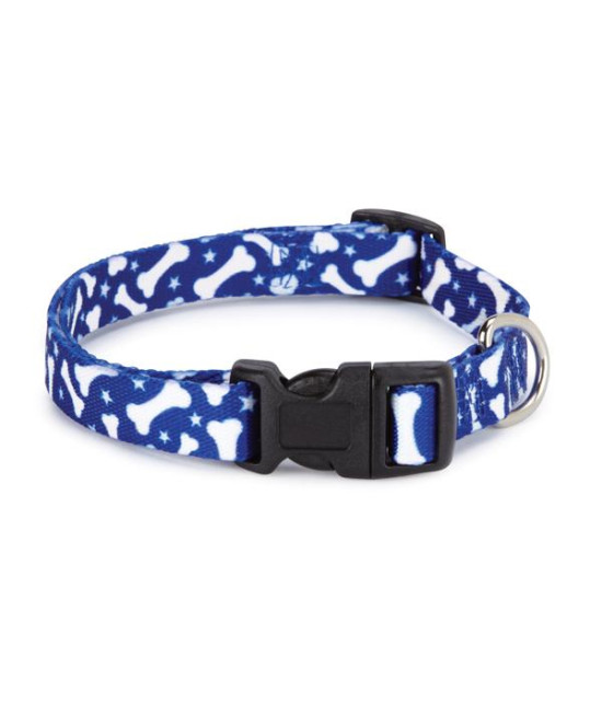 Casual Canine Pooch Pattern Dog Collar - Blue Bone